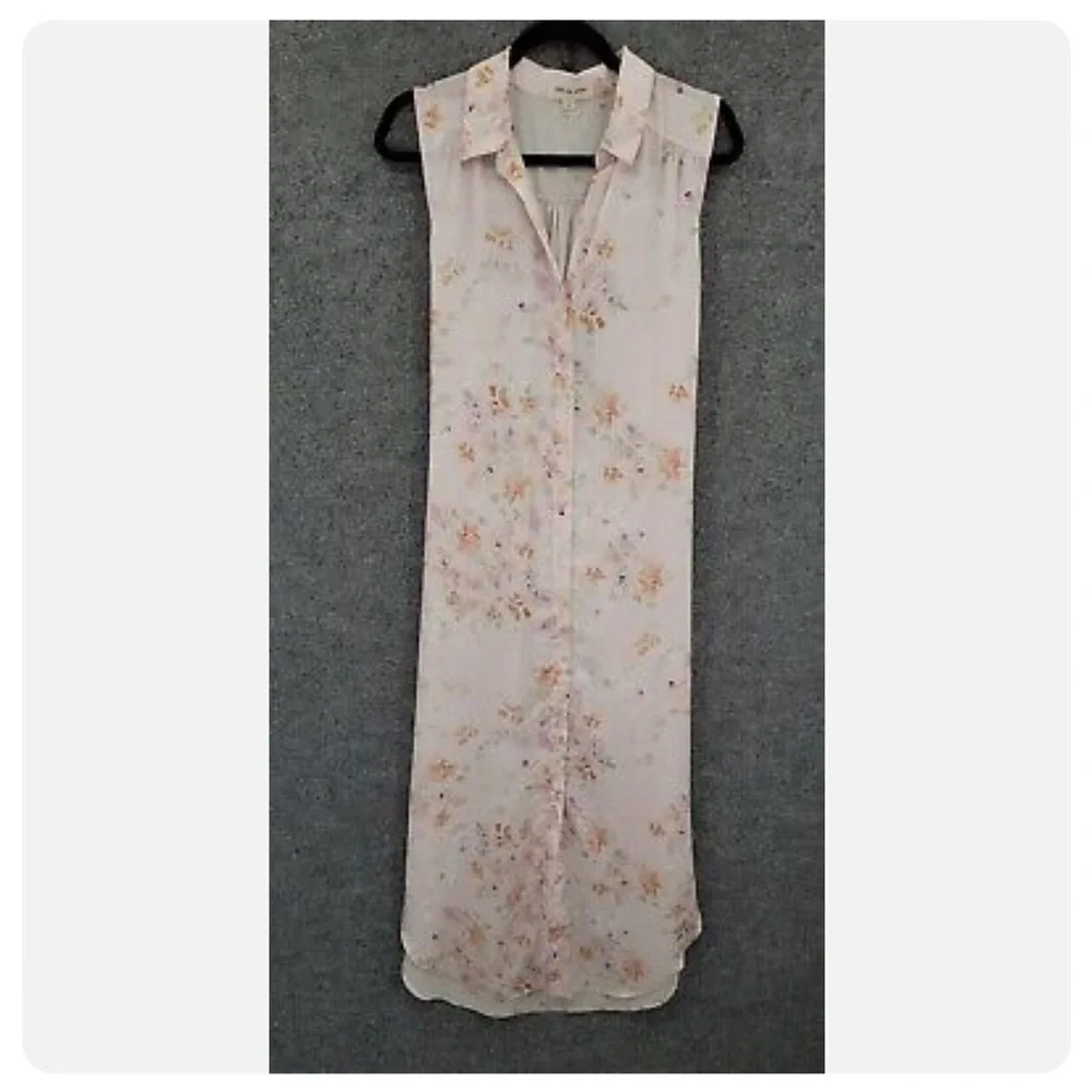 New ANTHROPOLOGIE Cloth & Stone Floral Button Shirt Dress Sleeveless - Picture 8 of 12